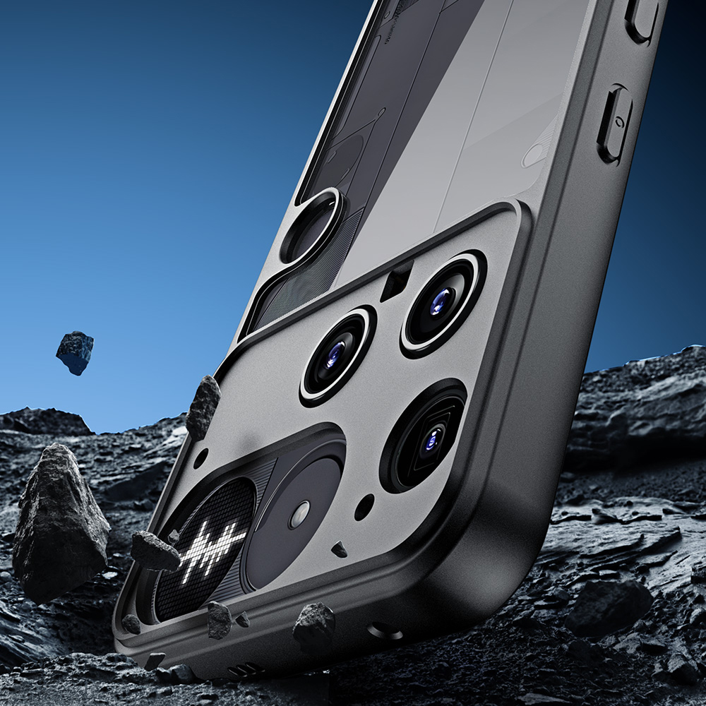 Etui ochronne Dux Ducis AIMO do Nothing Phone 3, czarno-przezroczyste.
